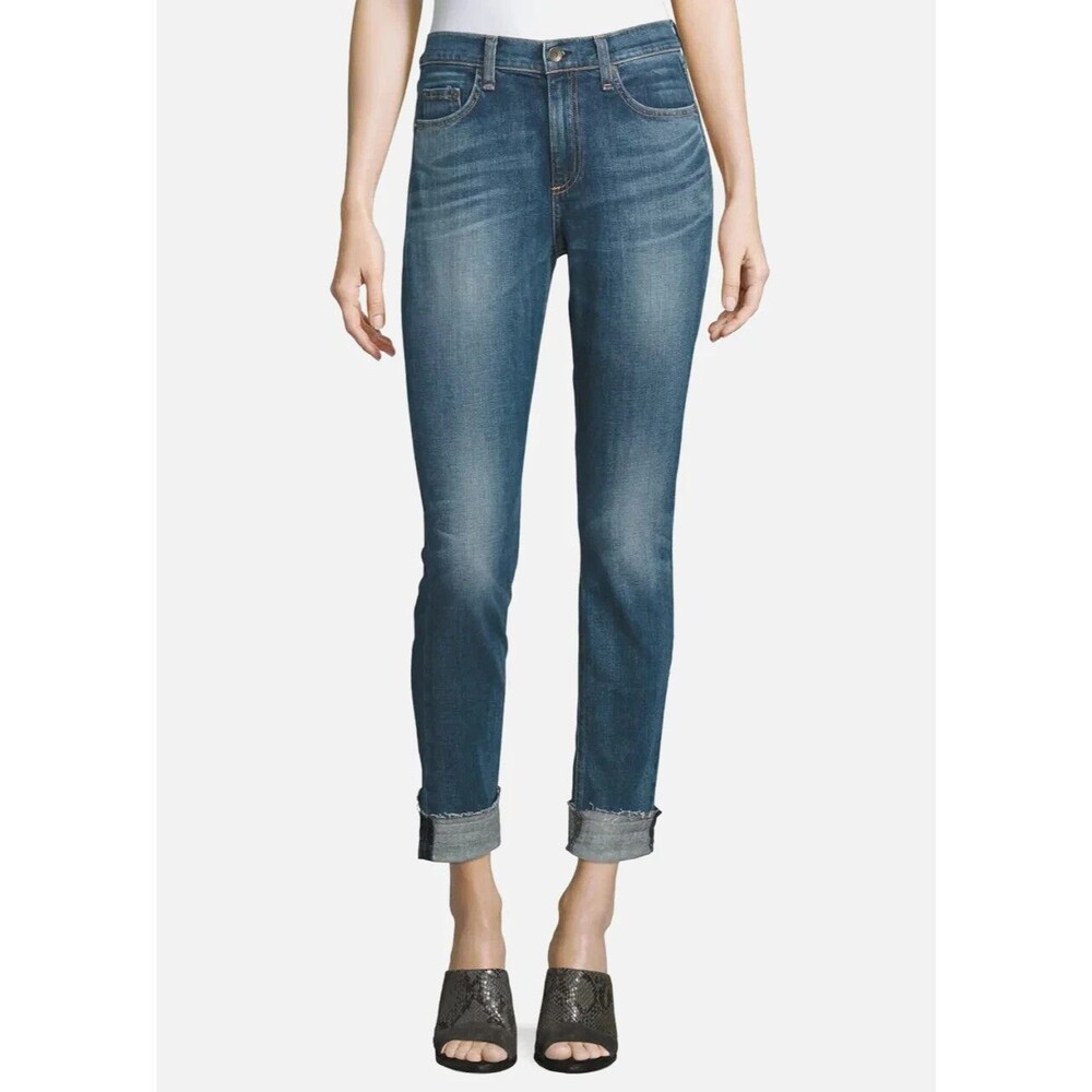 rag & bone 10" Dre High Rise Boyfriend Raw Hem Jean in Brainbridge - Size 30